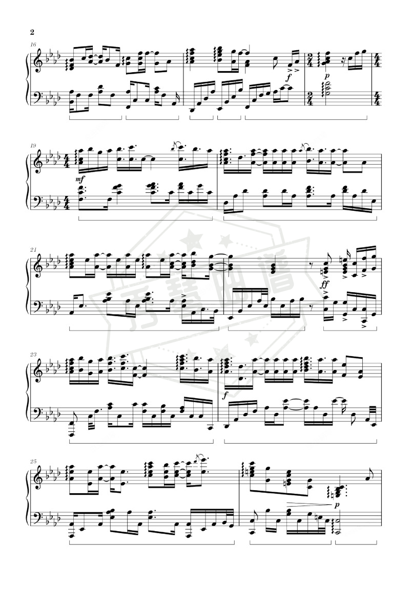 图片[2]-长相思 郁可唯 钢琴谱-秀琴曲谱网