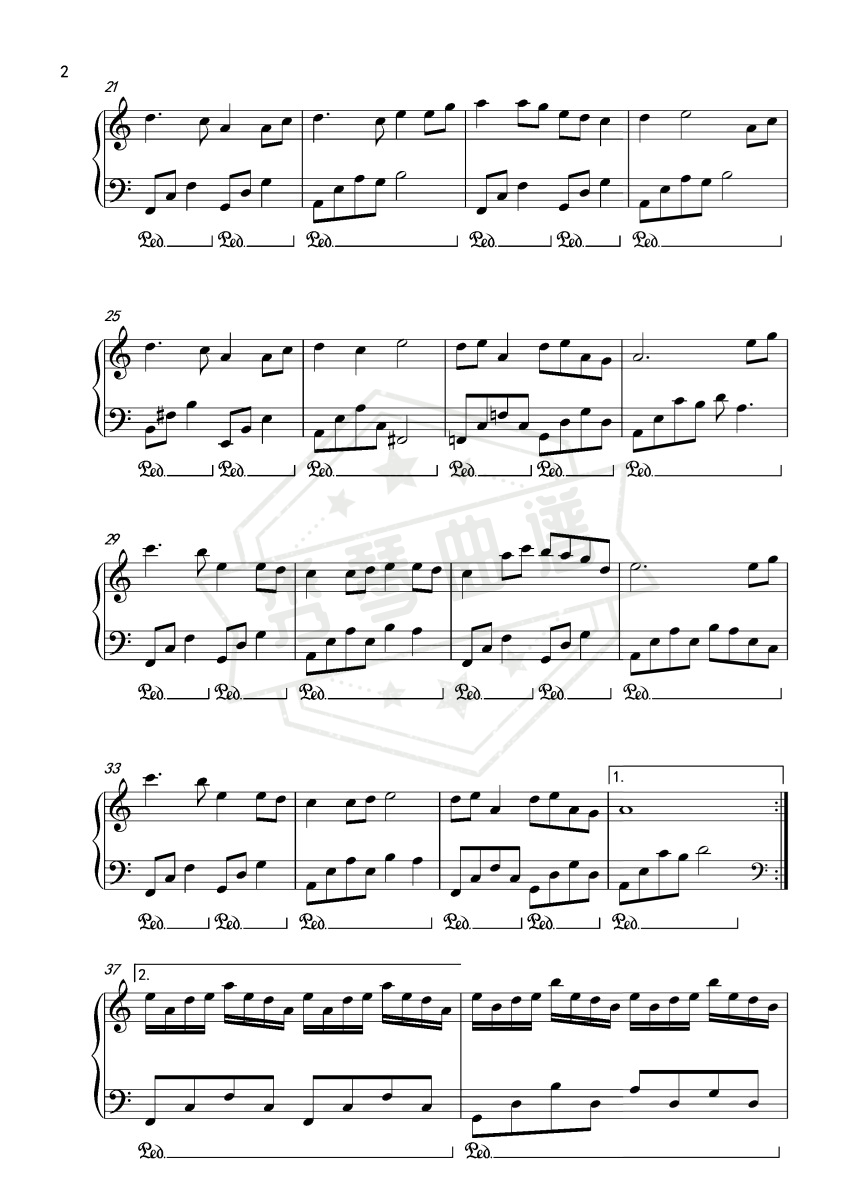 图片[2]-大鱼-C调完整版（动画电影《大鱼海棠》印象曲）-秀琴曲谱网