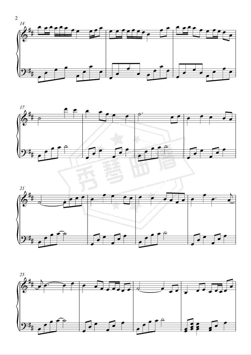 图片[2]-Windy Hill -羽肿【超治愈钢琴曲】-秀琴曲谱网