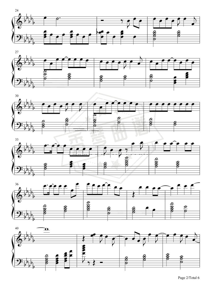 图片[2]-《可不可以》钢琴简谱,五线谱g调演奏版-秀琴曲谱网