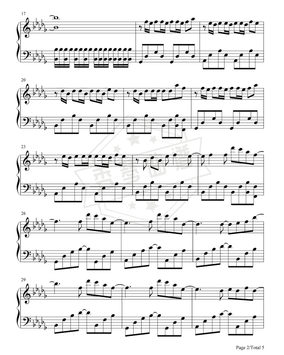 图片[2]-安苏羽、傅梦彤《潮汐》钢琴谱-秀琴曲谱网