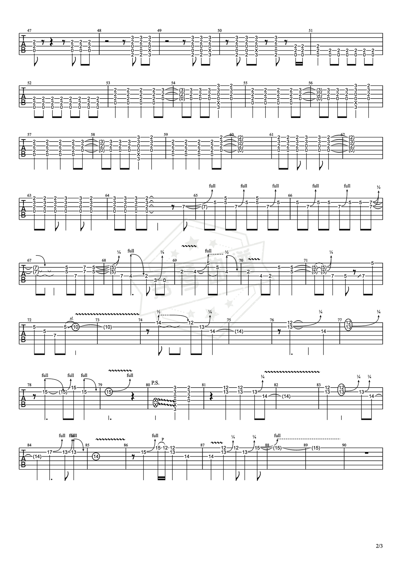 图片[2]-《highway to hell》吉他简谱A调电吉他谱（ACDC）-秀琴曲谱网