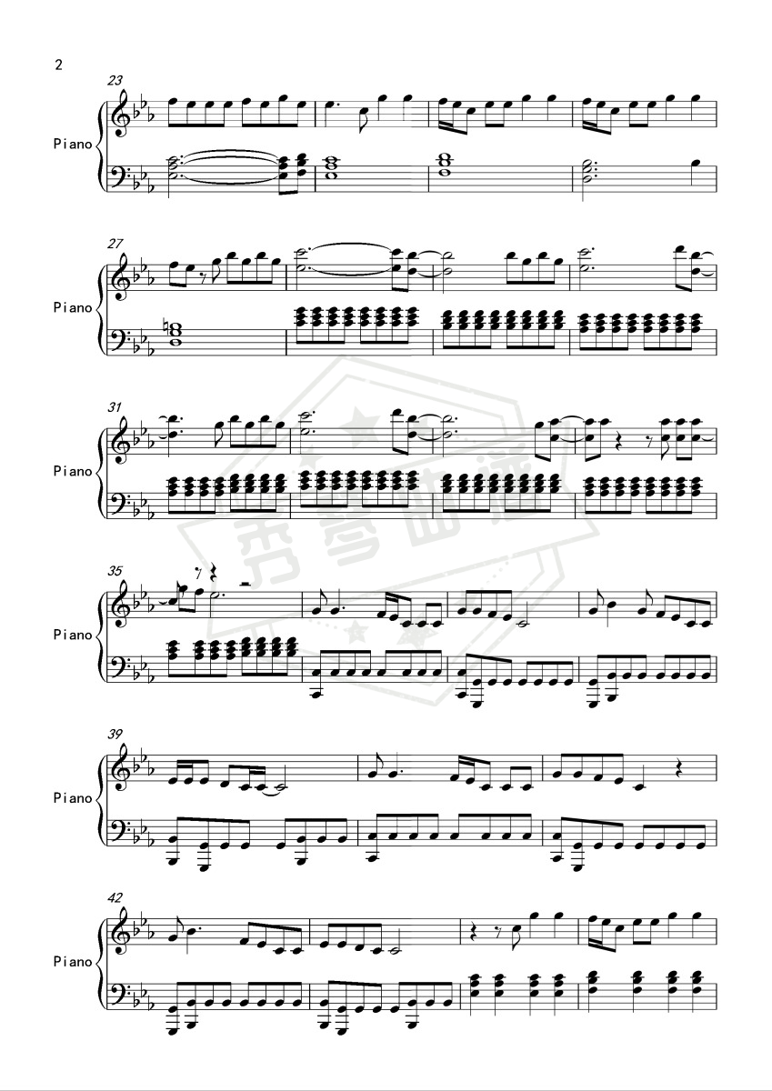 图片[2]-Adele阿黛尔流行灵魂歌曲Rolling In The Deep独奏钢琴谱 欧美流行-秀琴曲谱网