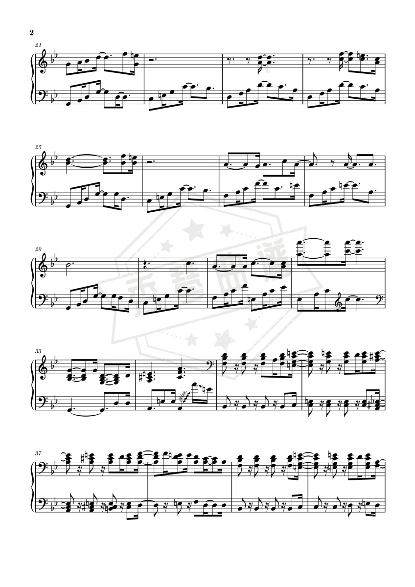 图片[2]-City Of Stars-完美复现原曲伴奏-秀琴曲谱网