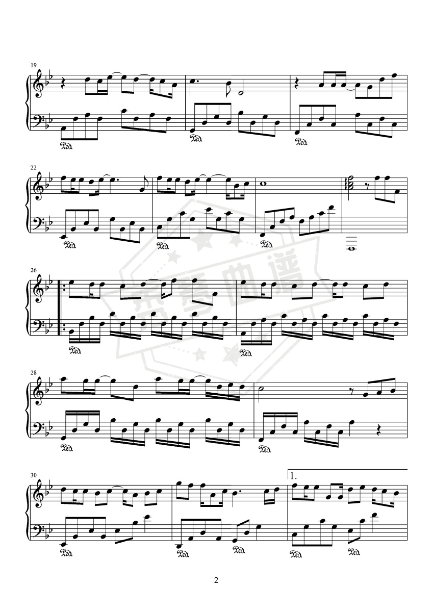 图片[2]-刻在我心底的名字（《刻在你心底的名字》电影主题曲）-秀琴曲谱网