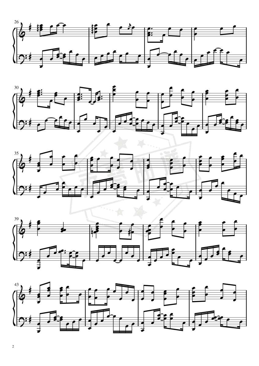 图片[2]-《谪仙》伊格赛听、叶里-秀琴曲谱网