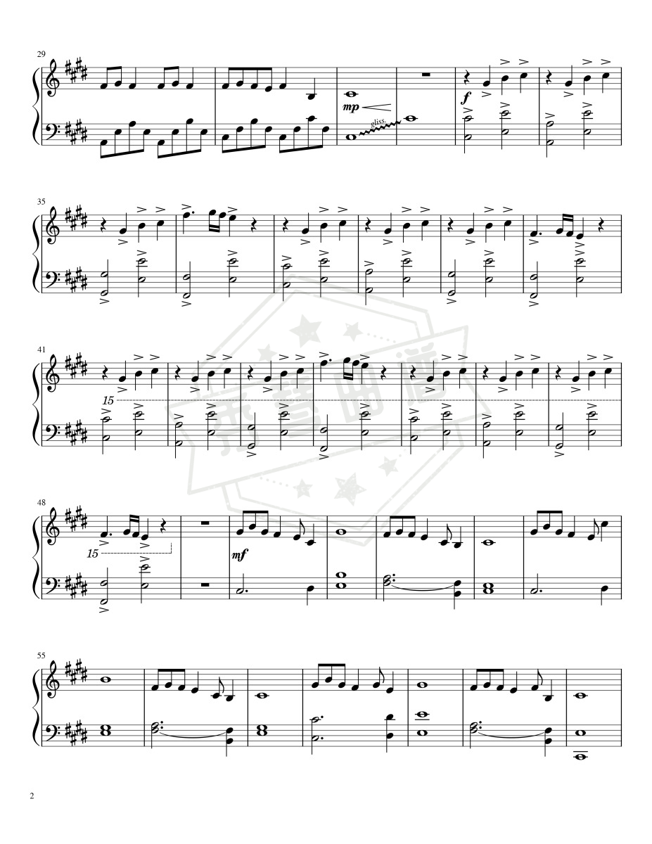 图片[2]-《Fly Away》简易版-秀琴曲谱网