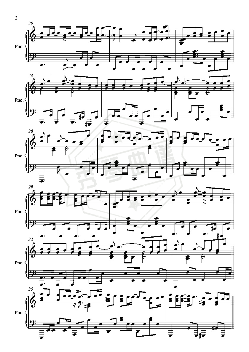 图片[2]-《枫》钢琴五线谱c调演奏版-秀琴曲谱网