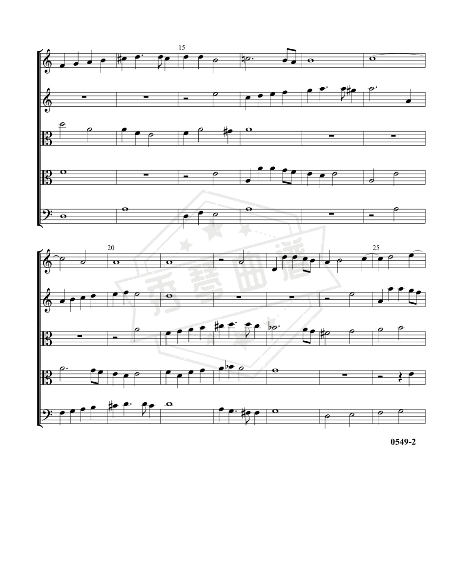 图片[2]-Fantasia for 5 Viols,RC 44(John Coperario)完整乐谱 (tr tr a t b)-秀琴曲谱网