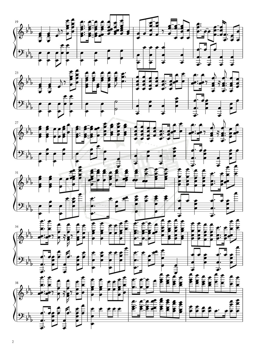 图片[2]-《Nevada》钢琴五线谱e调演奏版-秀琴曲谱网