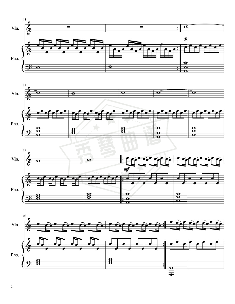 图片[2]-《Experience》- Ludovico Einaudi-秀琴曲谱网