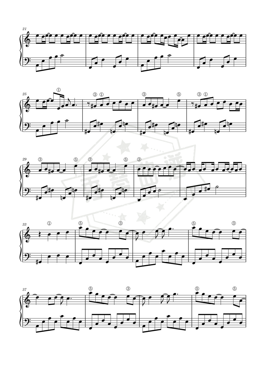 图片[2]-《反方向的钟》钢琴五线谱c调演奏版-秀琴曲谱网