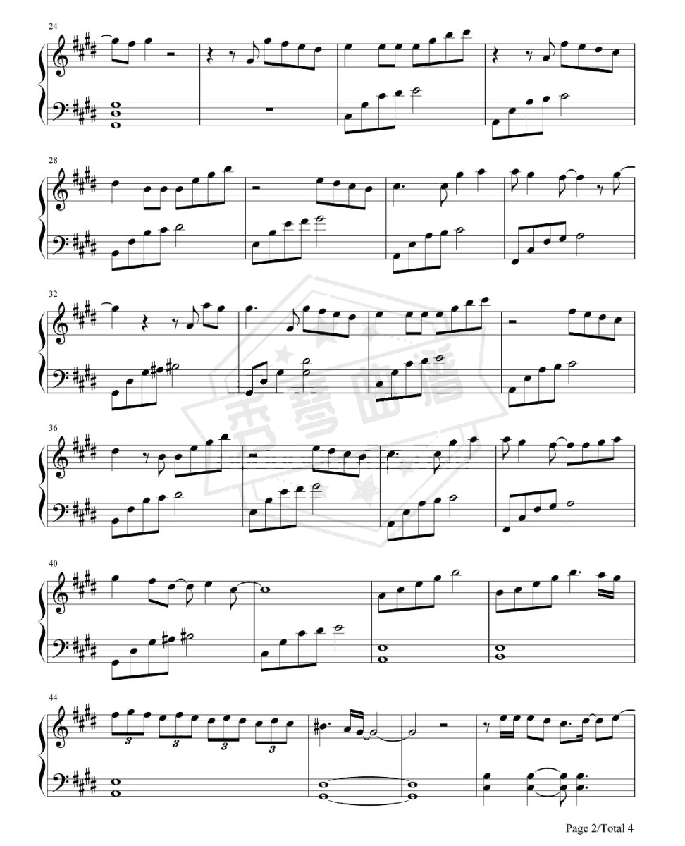 图片[2]-萧全、孙语赛《不仅仅是喜欢》钢琴谱-秀琴曲谱网