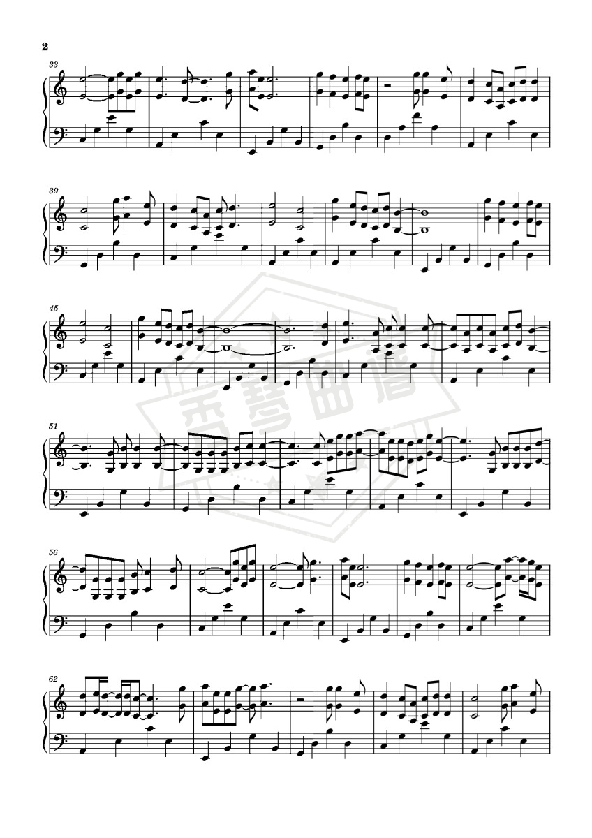 图片[2]-《Save Your Tears》钢琴五线谱c调演奏版-秀琴曲谱网