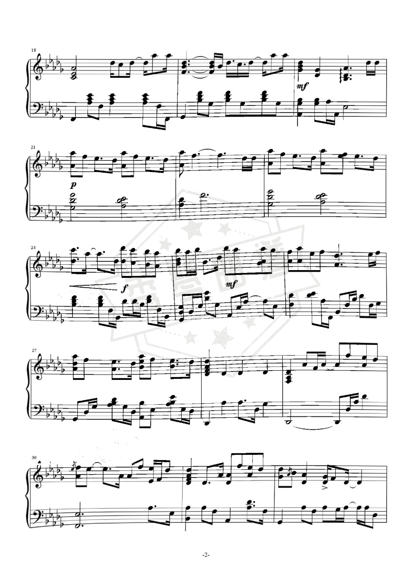 图片[2]-邓紫棋 – 平凡天使（高度还原版）-秀琴曲谱网