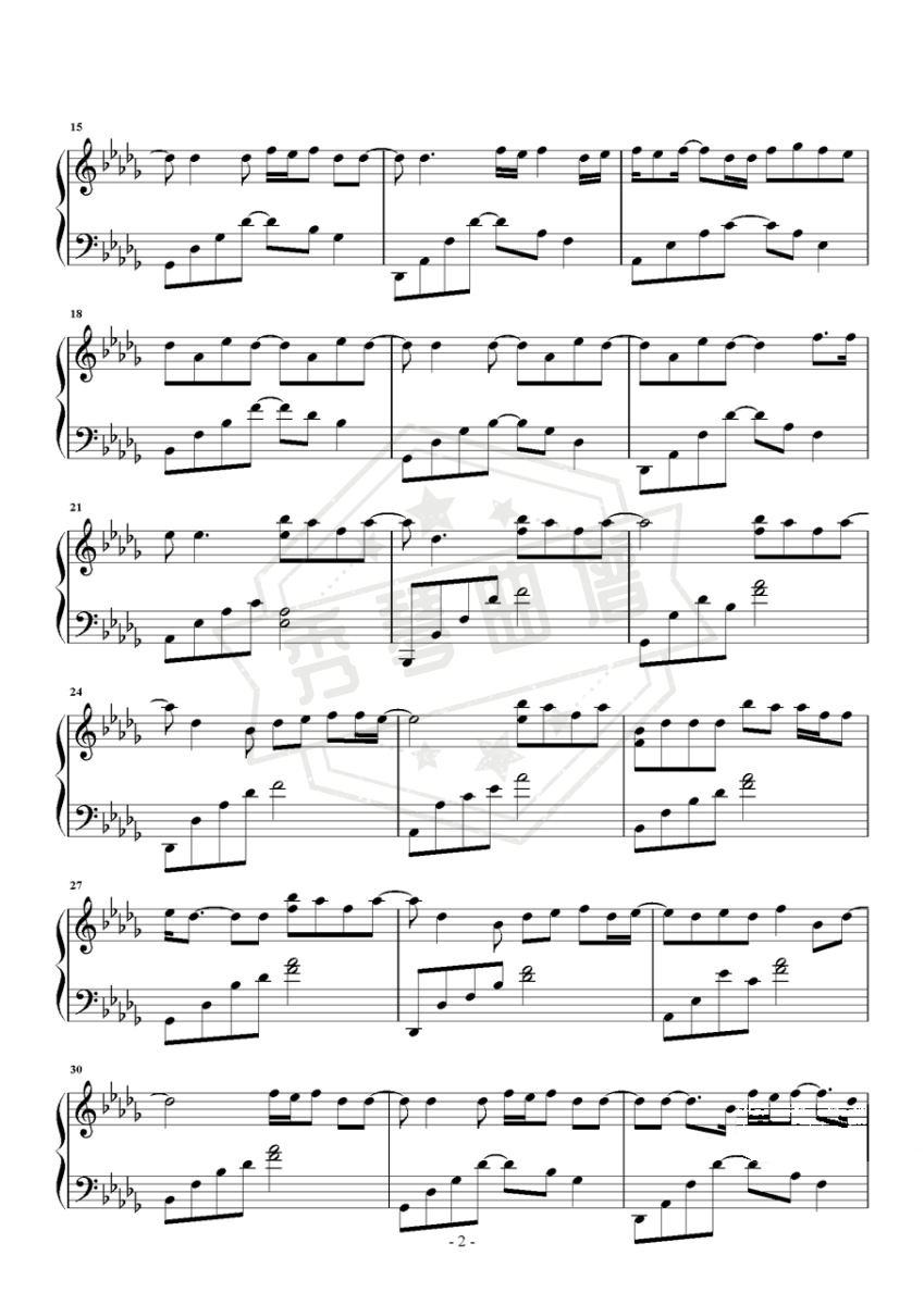 图片[2]-《Monsters》钢琴五线谱d调演奏版-秀琴曲谱网