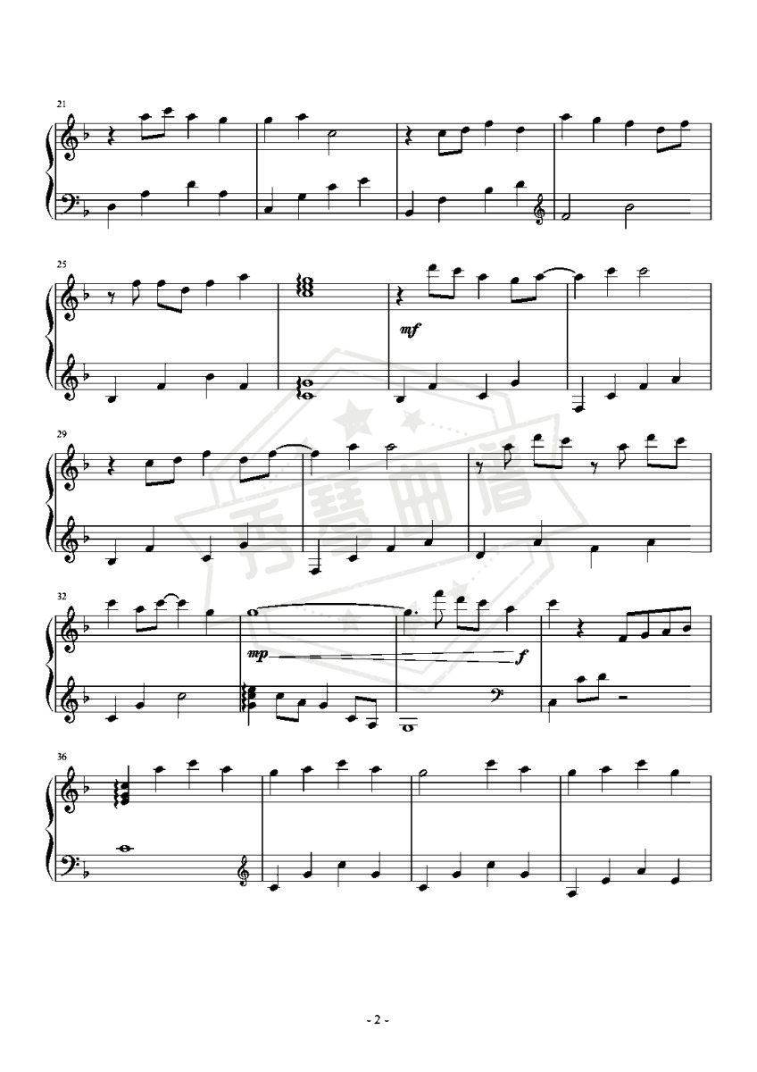 图片[2]-《探窗》简单优化版~拜厄+难度-秀琴曲谱网