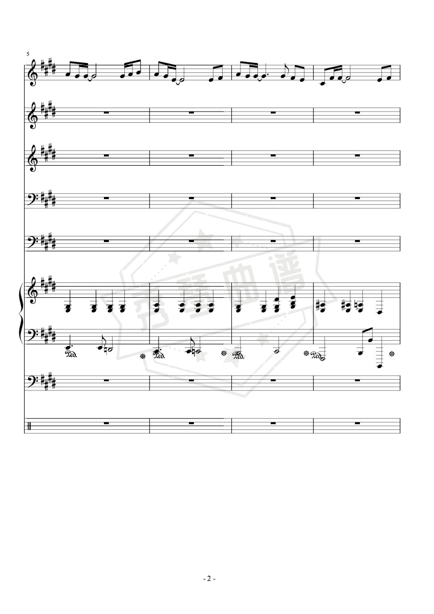 图片[2]-最长的电影(总谱)-周杰伦-秀琴曲谱网