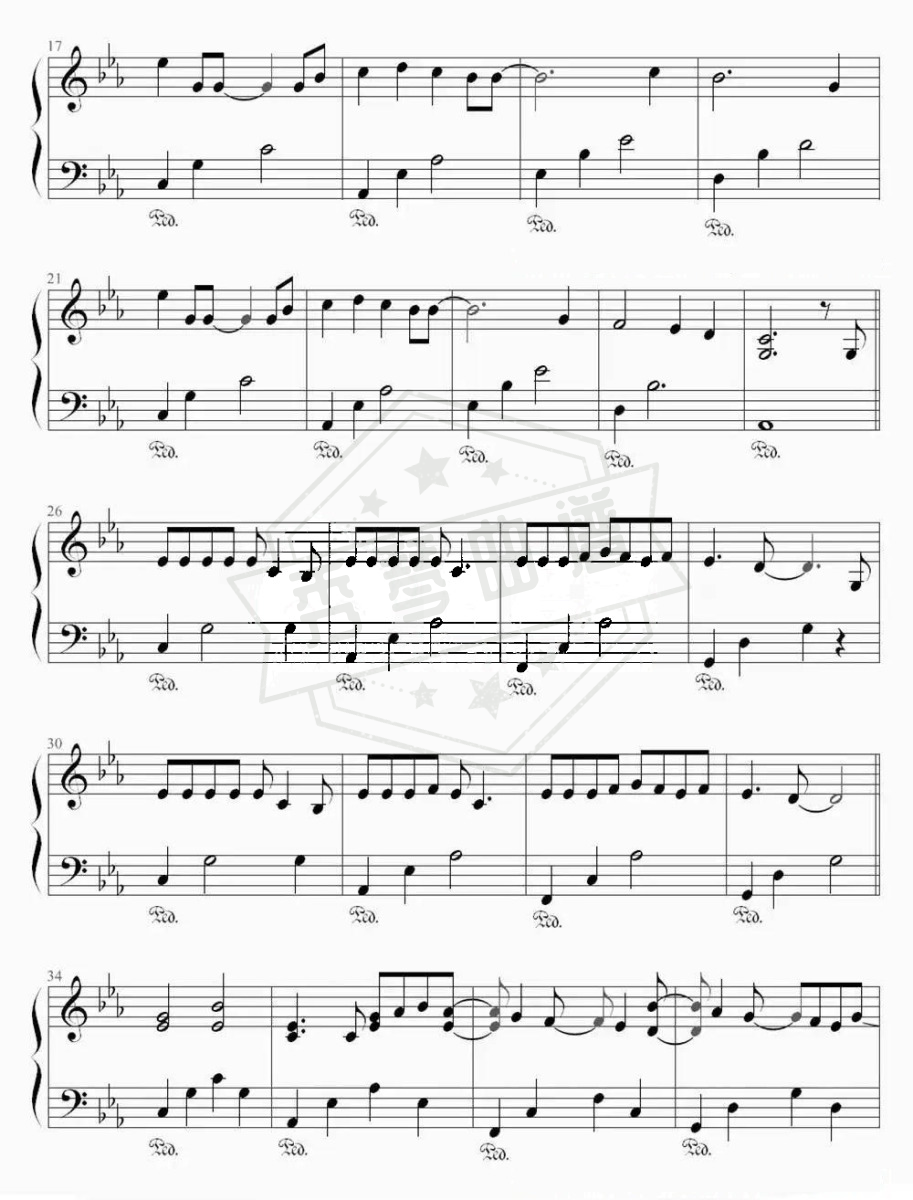 图片[2]-《Stay With Me》钢琴五线谱e调演奏版-秀琴曲谱网