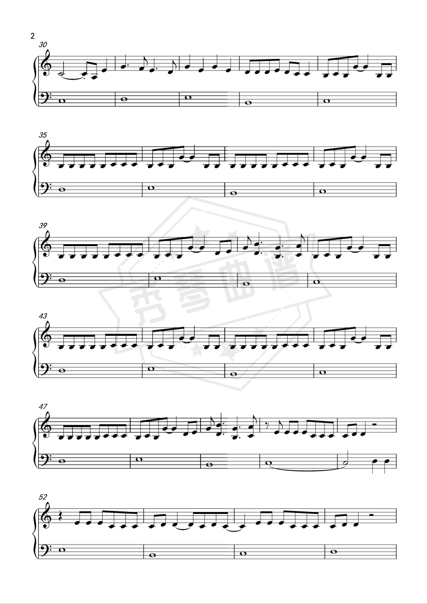 图片[2]-STAY-The Kid LAROI / Justin Bieber【C调】-秀琴曲谱网