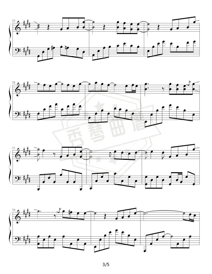 图片[2]-《祝我生日快乐》钢琴简谱e调弹唱版(温岚)-秀琴曲谱网