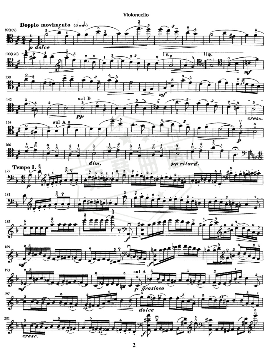 图片[2]-Scherzo,Op.6(Julius Klengel)大提琴部分 (单色)-秀琴曲谱网