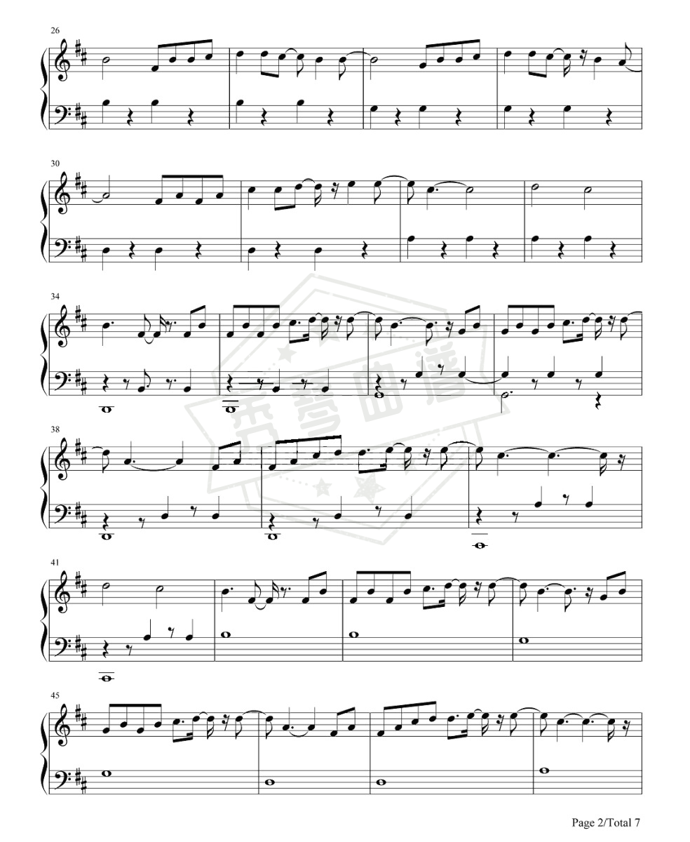 图片[2]-Luis Fonsi《Despacito》钢琴谱-秀琴曲谱网
