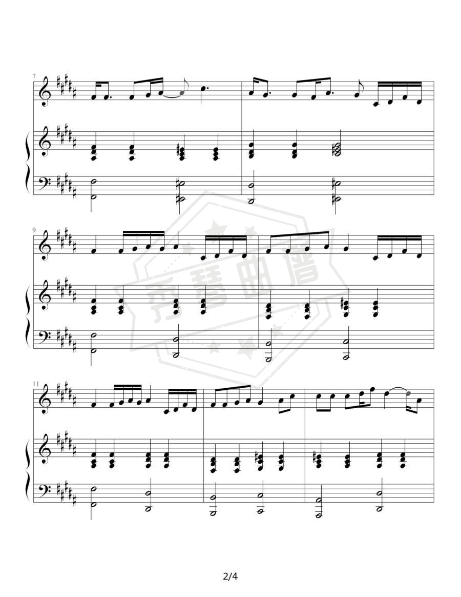 图片[2]-Take me to your heart（吻别）-秀琴曲谱网