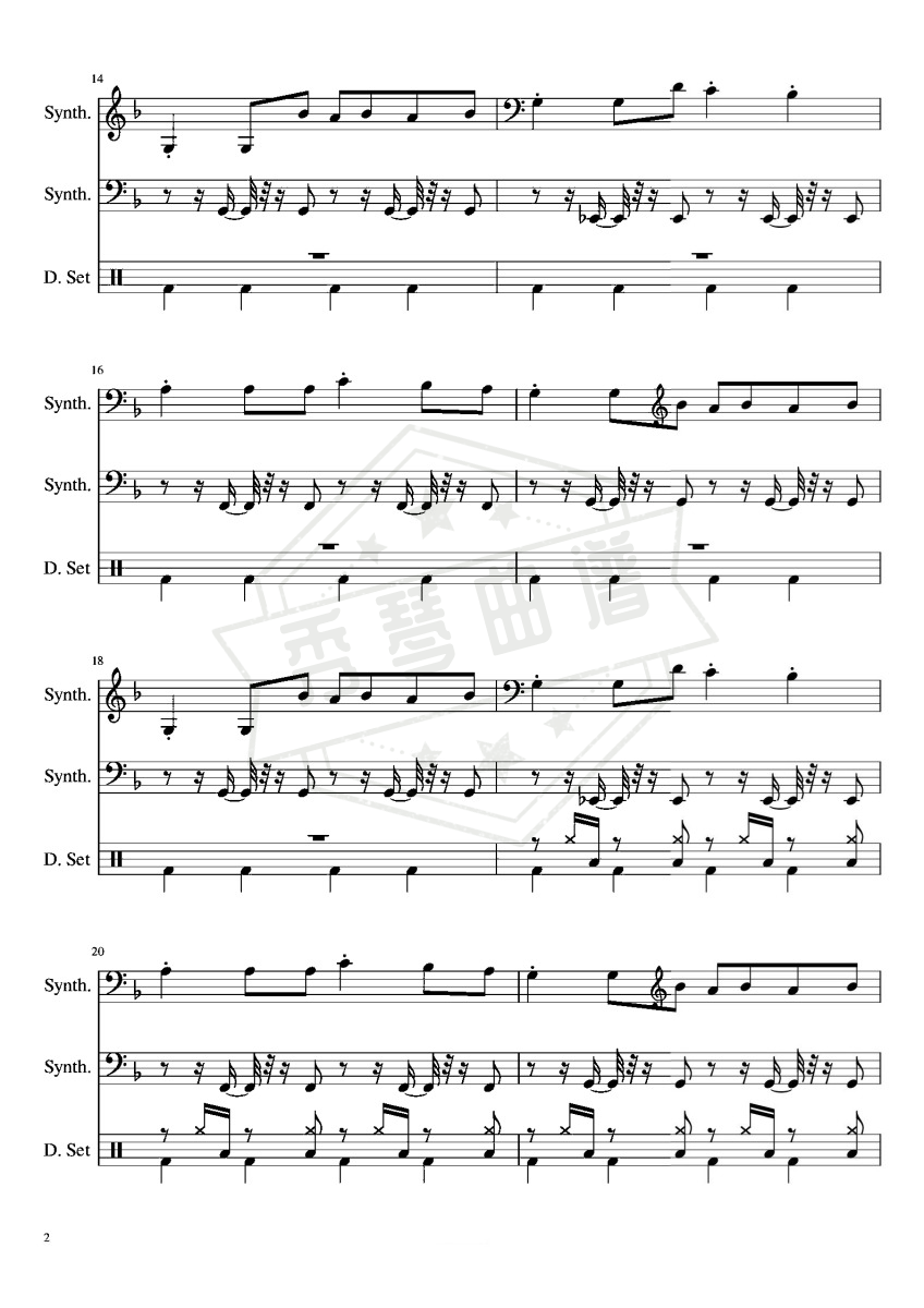 图片[2]-【高度还原】Astronomia（黑人抬棺）-秀琴曲谱网