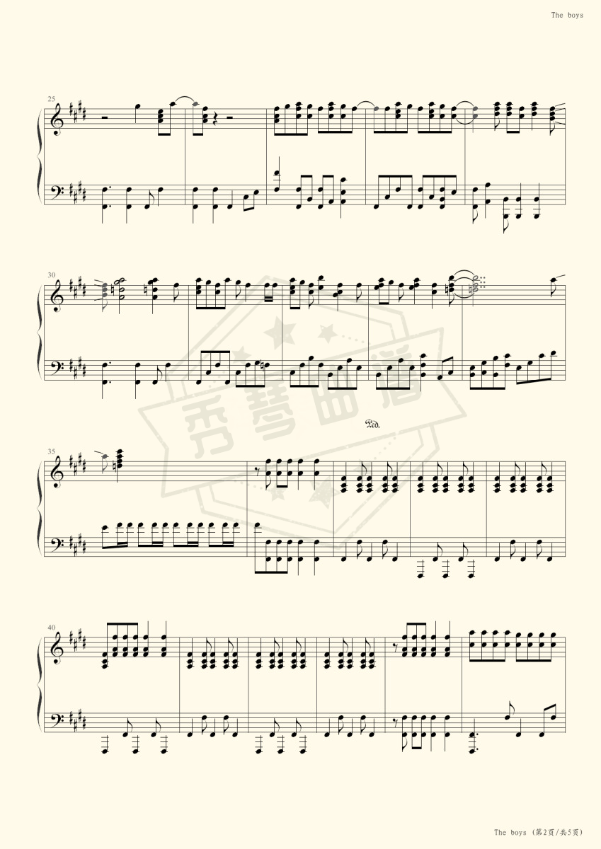 图片[2]-The boys-秀琴曲谱网