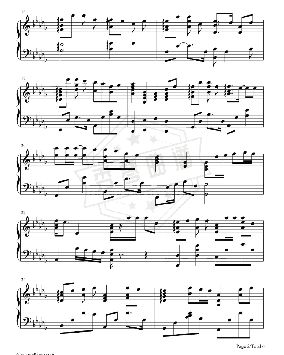 图片[2]-容祖儿《这就是爱吗》钢琴谱-秀琴曲谱网