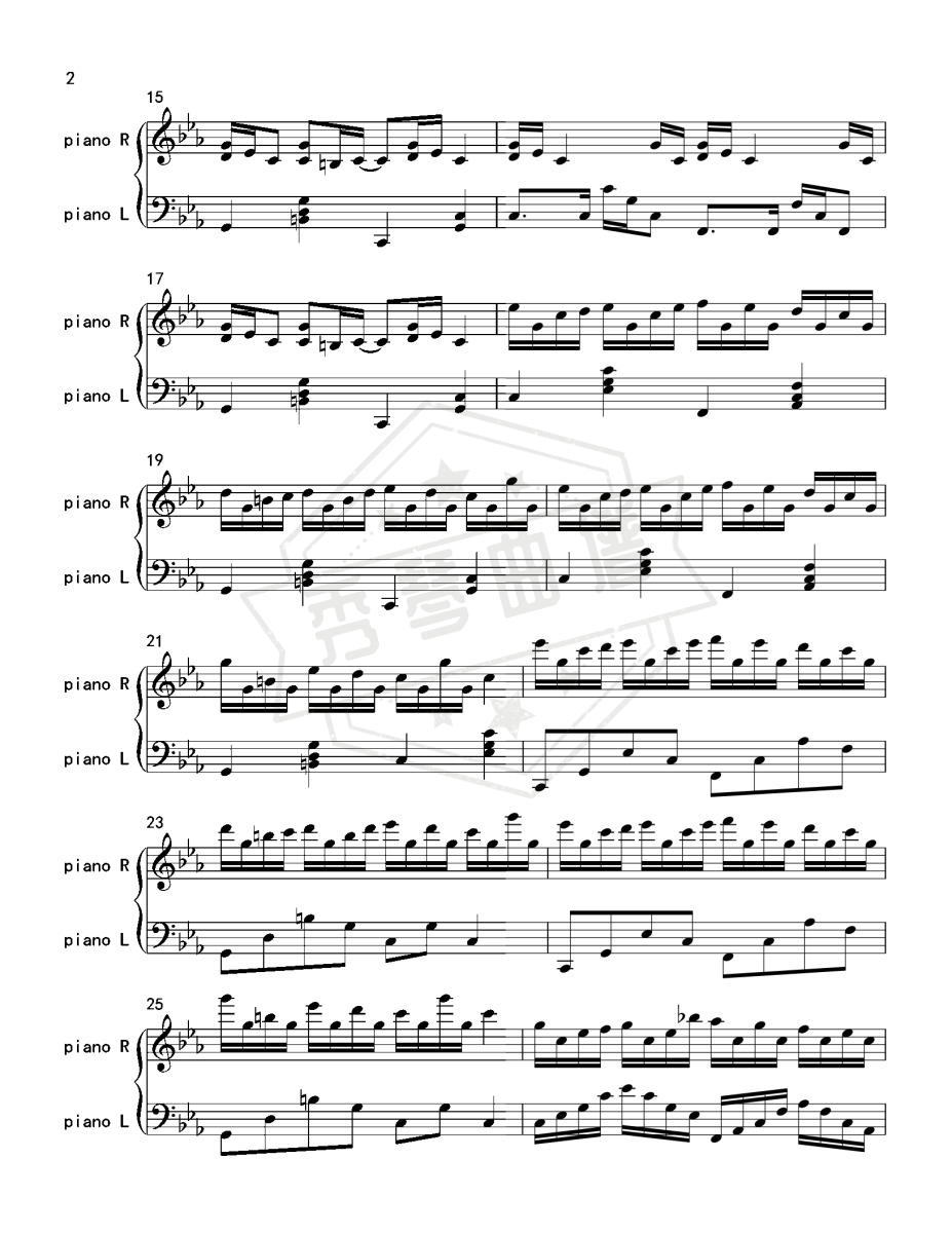 图片[2]-克罗地亚狂想曲（超简单）_马克西姆-秀琴曲谱网