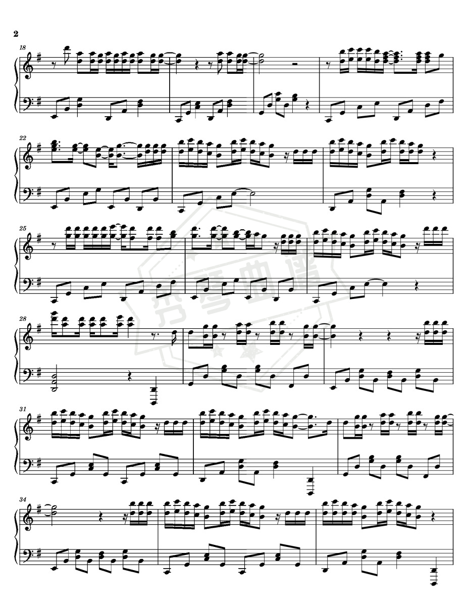 图片[2]-《输入法打可爱按第五》钢琴版-秀琴曲谱网