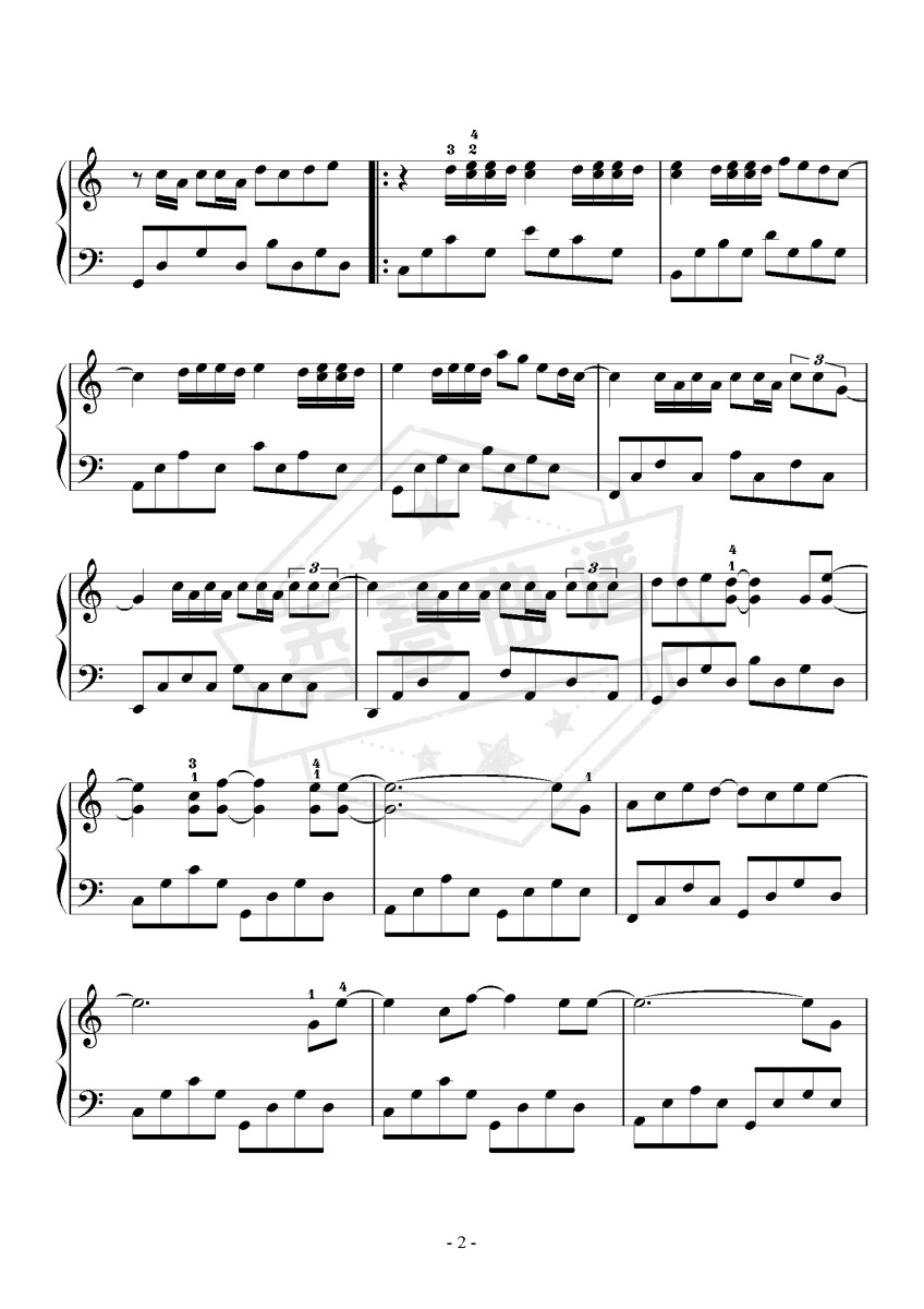 图片[2]-说好不哭 初学者易上手版-秀琴曲谱网