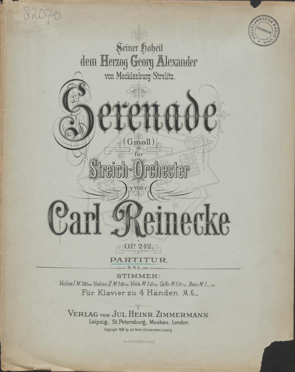 Serenade for Strings,Op.242(Carl Reinecke)完整乐谱-秀琴曲谱网