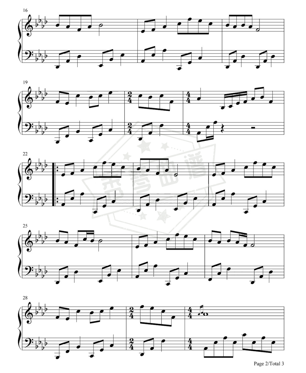 图片[2]-李玉刚《万疆》钢琴谱-秀琴曲谱网
