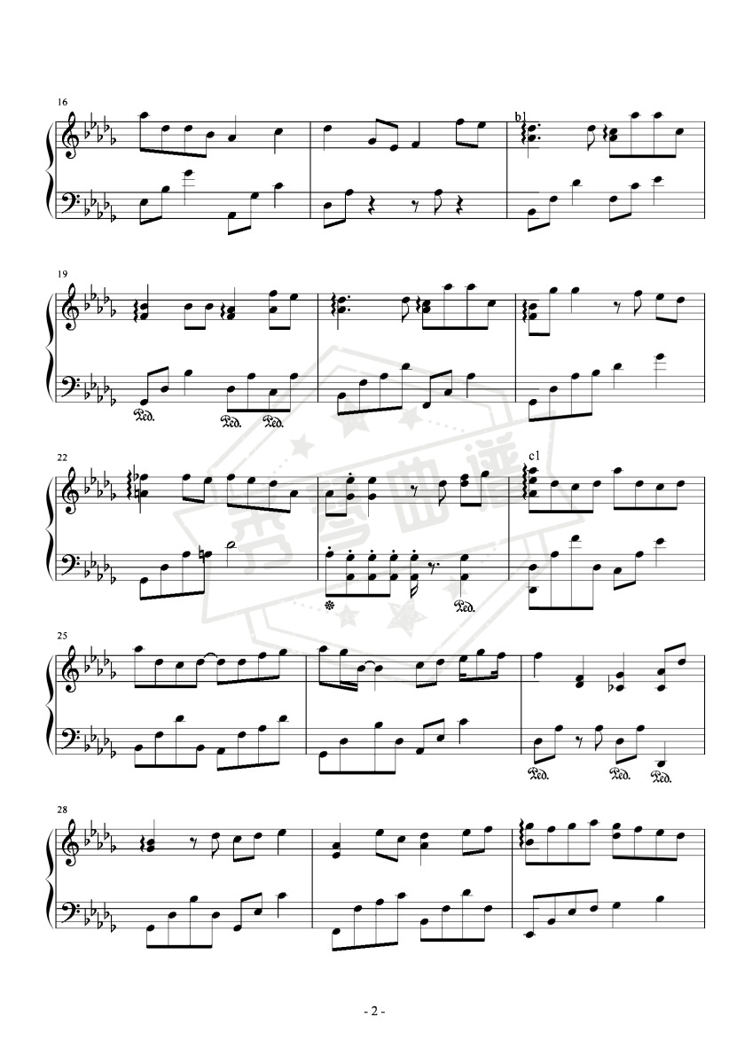 图片[2]-锦零-升C《恋爱画板》（原曲和声+全新精编+完整版）-秀琴曲谱网