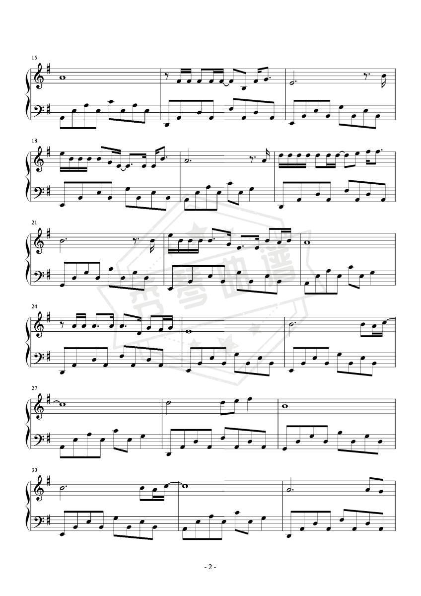 图片[2]-有没有人告诉你 G调简易-秀琴曲谱网