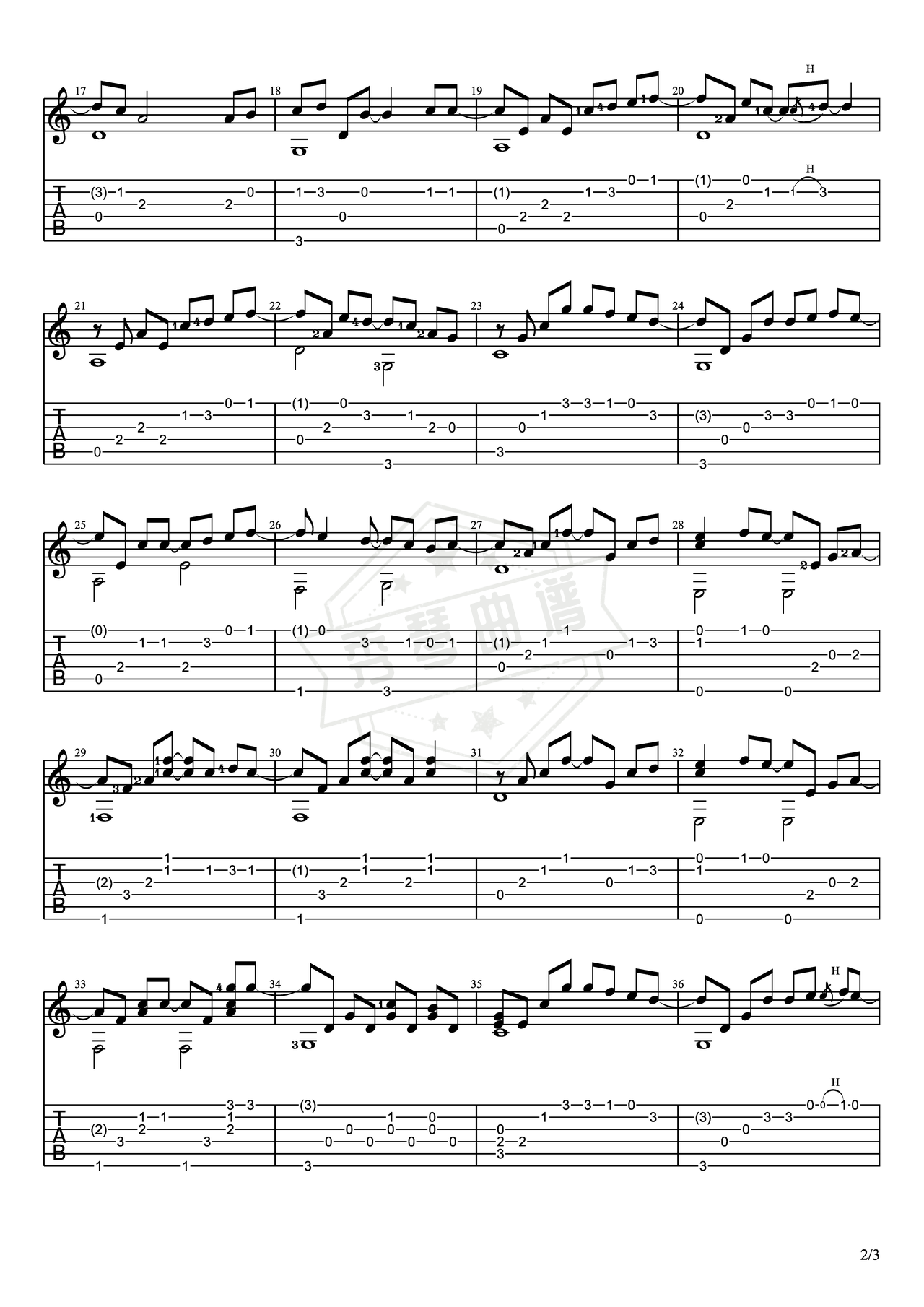 图片[2]-《right here waiting》吉他简谱C调指弹谱（Richard Marx）-秀琴曲谱网