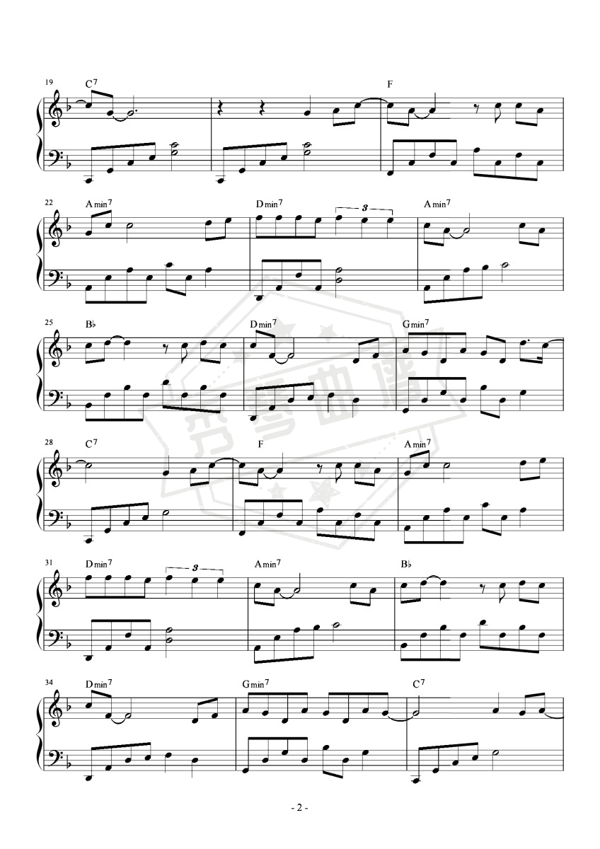 图片[2]-因为爱情【简易 动听】-秀琴曲谱网