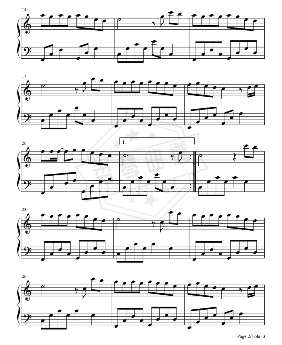 图片[2]-菲道尔《阿拉斯加海湾》 钢琴谱-秀琴曲谱网