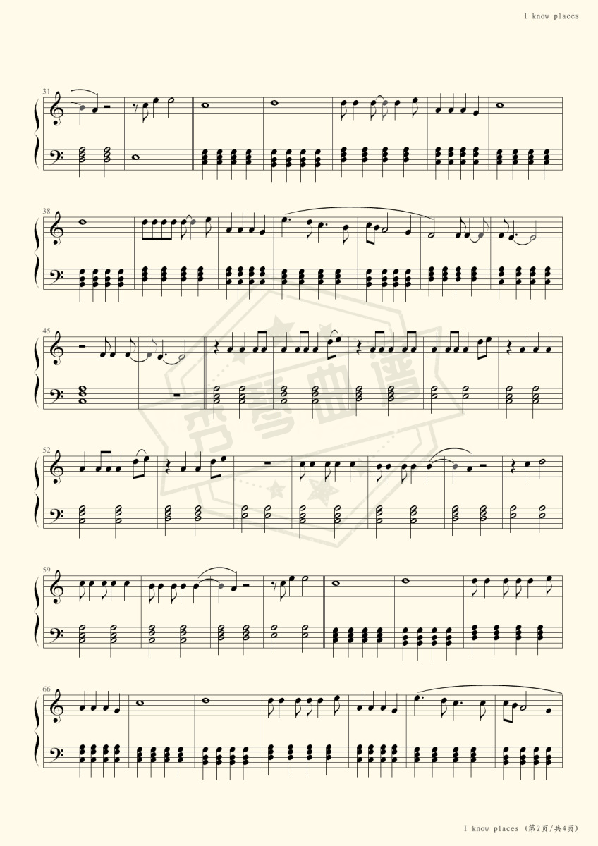 图片[2]-I Know Places-Taylor Swift-秀琴曲谱网