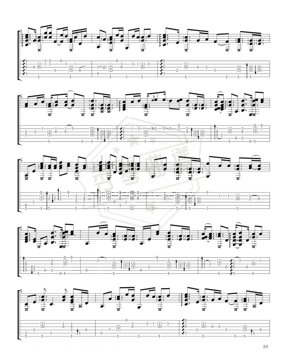 图片[2]-Charlie Puth《One Call Away》吉他谱-秀琴曲谱网