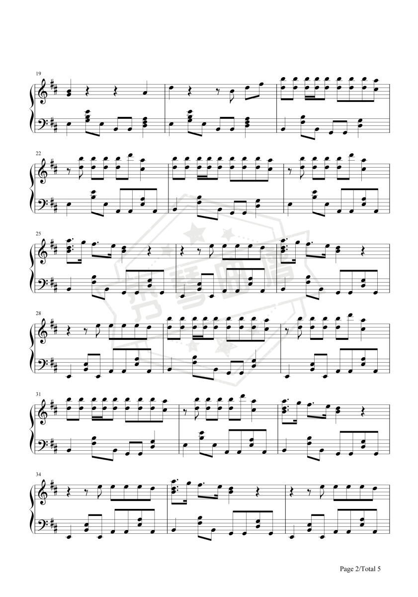 图片[2]-《Same Old Love》钢琴五线谱d调演奏版(Selena Gomez)-秀琴曲谱网