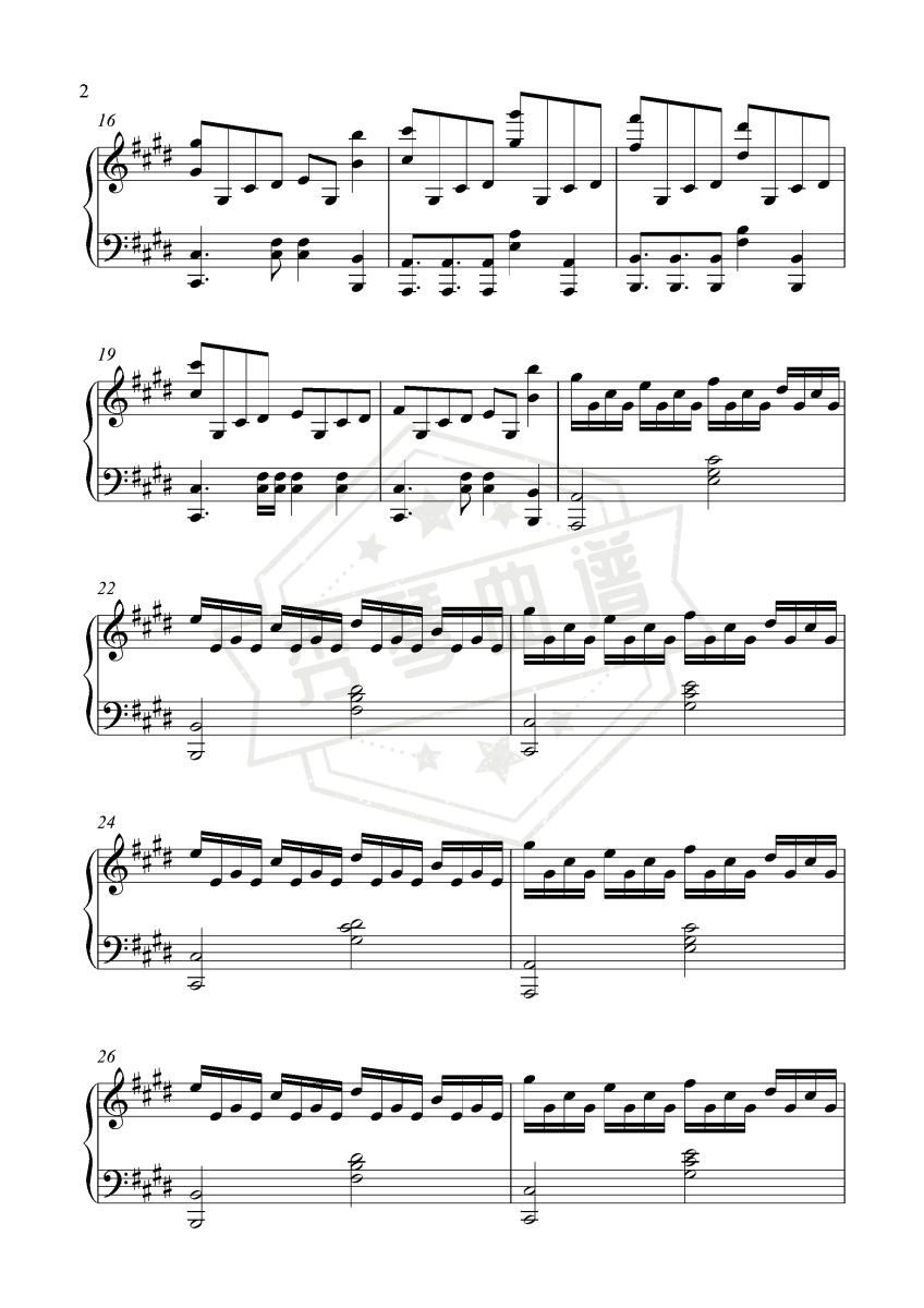 图片[2]-《Collapsing World》钢琴五线谱d调演奏版-秀琴曲谱网
