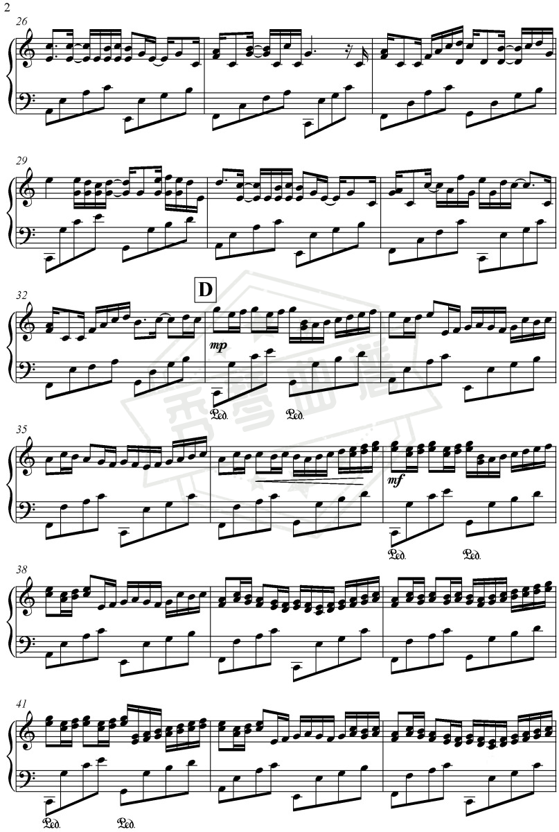 图片[2]-钢琴曲《卡农》（清晰版）-秀琴曲谱网