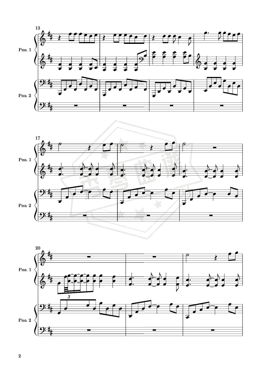 图片[2]-理想三旬（双钢版本）-秀琴曲谱网