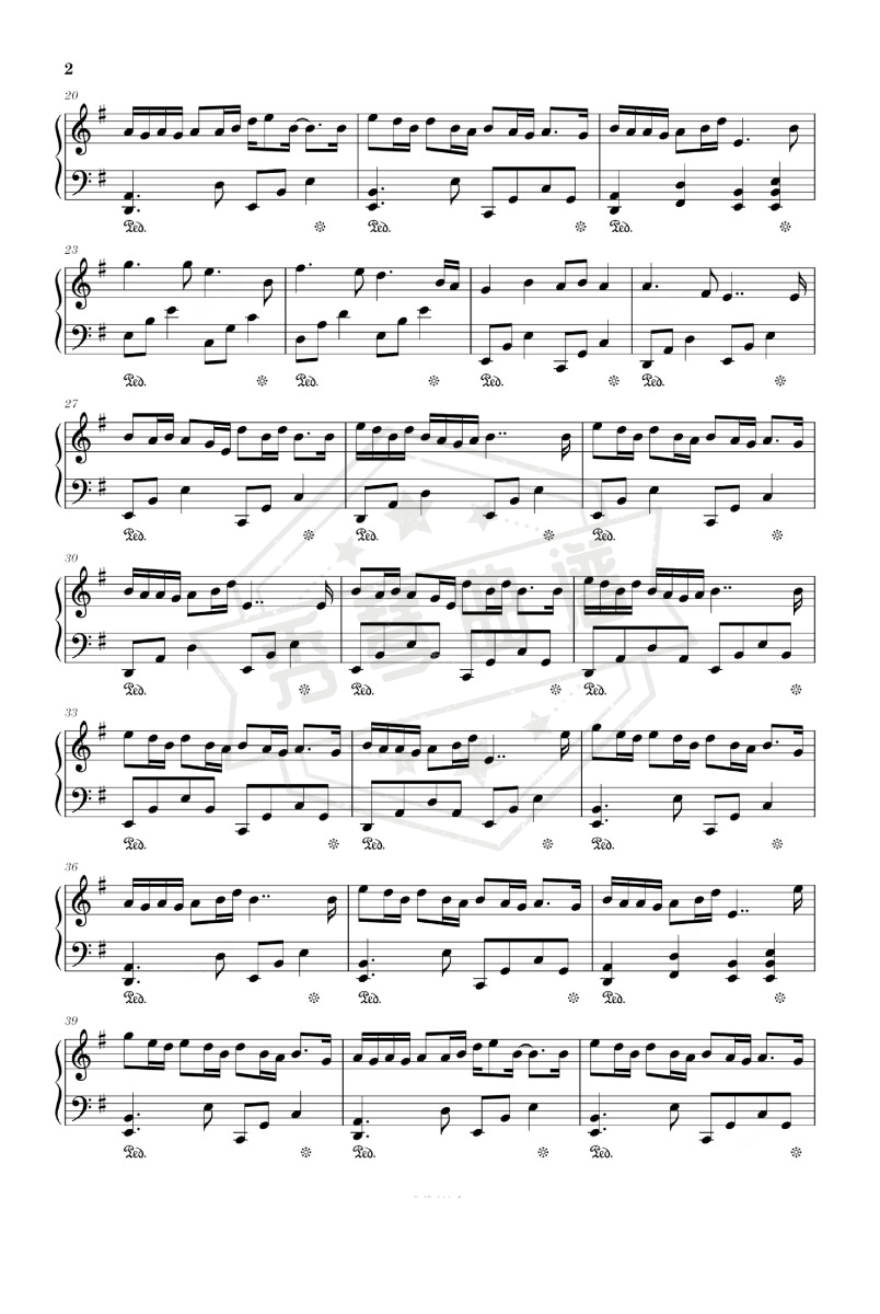 图片[2]-等不到的你 原调G调-秀琴曲谱网