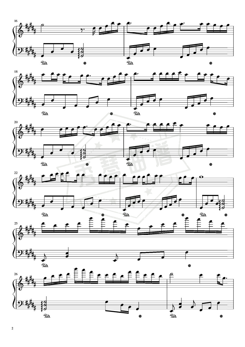 图片[2]-沈园外-原调简单梦幻-秀琴曲谱网
