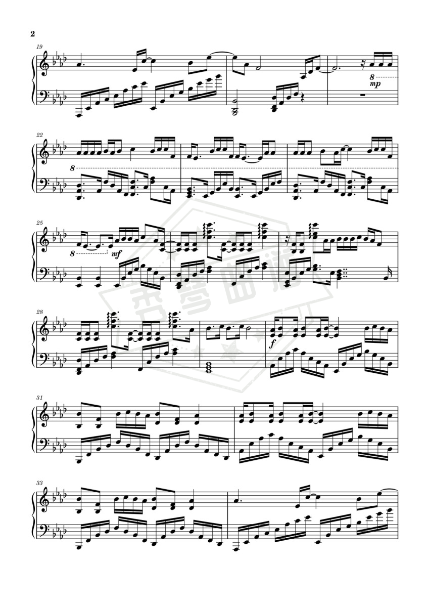 图片[2]-Wildest Dreams  独奏版Taylor’s Version-秀琴曲谱网